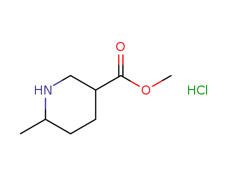 Molecular Structure of 1009376-74-2 (3-Piperidinecarboxylic acid, 6-Methyl-, Methyl ester, hydrochloride)