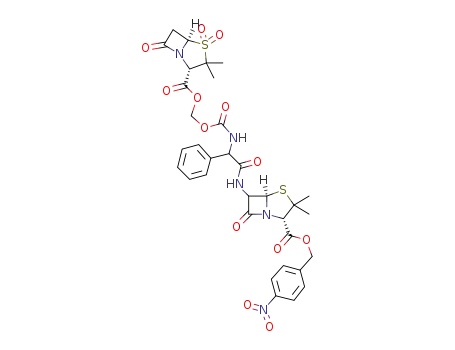 4-nitrobenzyl 6-(2-[1,1-dioxopenicillanoyloxymethoxycarbonylamino]-2-phenylacetamido)penicillanate