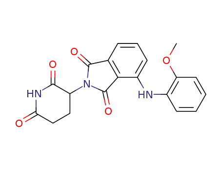 Molecular Structure of 927671-08-7 (1H-Isoindole-1,3(2H)-dione,
2-(2,6-dioxo-3-piperidinyl)-4-[(2-methoxyphenyl)amino]-)