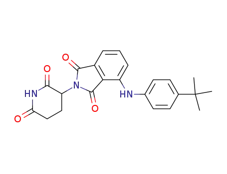 Molecular Structure of 927670-99-3 (1H-Isoindole-1,3(2H)-dione,
4-[[4-(1,1-dimethylethyl)phenyl]amino]-2-(2,6-dioxo-3-piperidinyl)-)