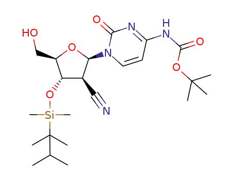 4-N-(tert-butoxycarbonyl)-3'-O-(dimethyl-t-hexylsilyl)-2'-cyano-2'-deoxy-1-β-D-arabinofuranosylcytosine