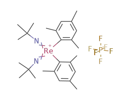 di(t-butylimido)di(2,4,6-trimethylphenyl)rhenium(VII) hexafluorophosphate