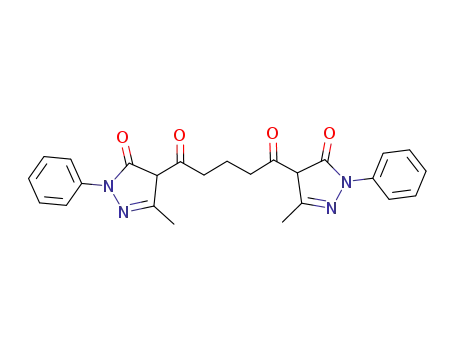 Molecular Structure of 122835-10-3 (1,5-Pentanedione,
1,5-bis(4,5-dihydro-3-methyl-5-oxo-1-phenyl-1H-pyrazol-4-yl)-)