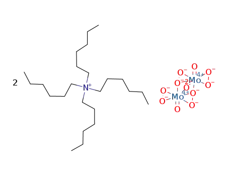 2N((CH2)5CH3)4(1+)*Mo2O3(O2)4(2-)=(N((CH2)5CH3)4)2[Mo2O3(O2)4]