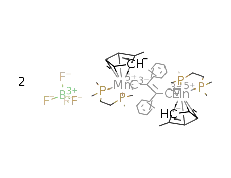 bis[(1,2-bis(dimethylphopshino)ethane)(η(5)-methylcyclopentadienyl)manganese(III)](μ-2,3-diphenylbut-2-en-1,4-diylidyne) bis(tetrafluoroborate)
