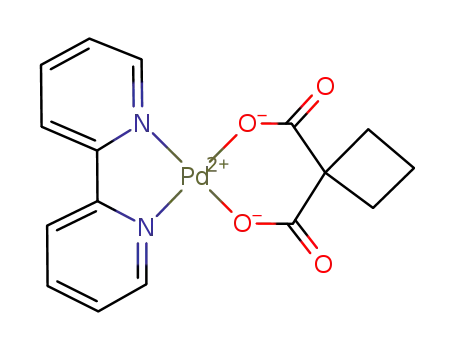 (2,2'-bipyridine-κ2N,N')(1,1-cyclobutanedicarboxylato-κ2O,O')palladium(II)