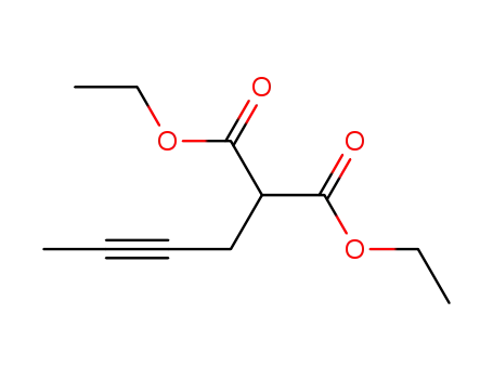 Molecular Structure of 117500-14-8 (Propanedioic acid, 2-butynyl-, diethyl ester)
