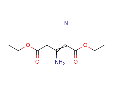 Molecular Structure of 28447-79-2 (2-Pentenedioic acid, 3-amino-2-cyano-, diethyl ester)