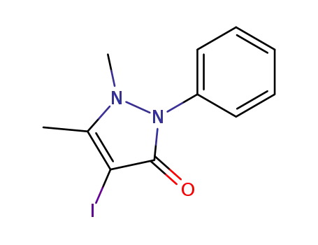 Molecular Structure of 129-81-7 (IODOANTIPYRINE)