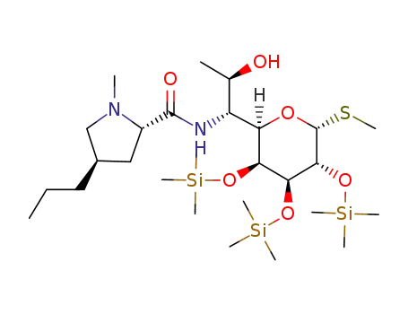 Molecular Structure of 25420-97-7 (Methyl 6,8-Dideoxy-6-[[[(2S,4R)-1-Methyl-4-propyl-2-pyrrolidinyl]carbonyl]aMino]-1-thio-2,3,4-tris-O-(triMethylsilyl)-D-erythro-α-D-galacto-octopyranoside)