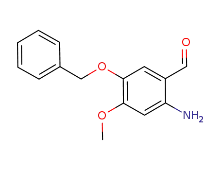 Molecular Structure of 1042978-66-4 (2-aMino-5-(benzyloxy)-4-Methoxybenzaldehyde)