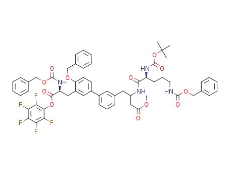 methyl 4-{4'-(benzyloxy)-3'-[(2S)-2-{[(benzyloxy)carbonyl]amino}-3-oxo-3-(pentafluorophenoxy)propyl]biphenyl-3-yl}-3-({(2S)-5-{[(benzyloxy)carbonyl]amino}-2-[(tert-butoxycarbonyl)amino]pentanoyl}amino)butanoate