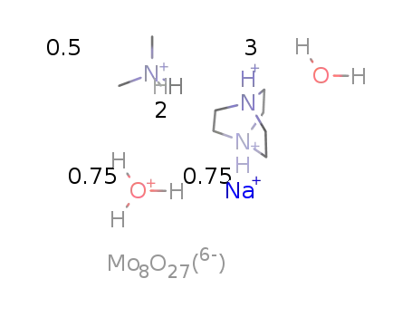 (1,4-diazabicyclo[2.2.2]octane(+2H))2(dimethylammonium)0.5Na0.75(H3O)0.75[Mo8O27]*3H2O