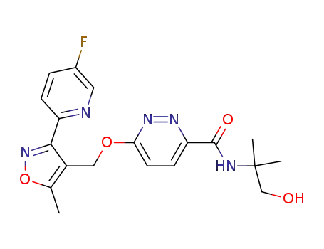6-[3-(5-fluoro-pyridin-2-yl)-5-methyl-isoxazol-4-ylmethoxy]-pyridazine-3-carboxylic acid (2-hydroxy-1,1-dimethyl-ethyl)-amide