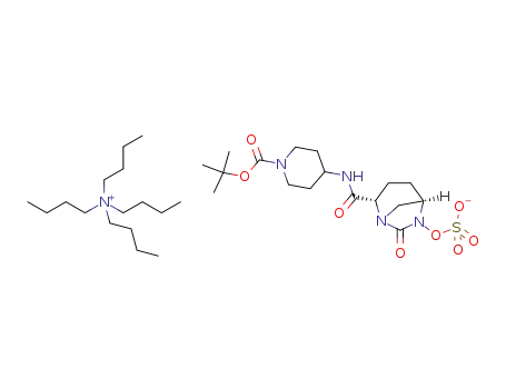 tetrabutyl ammonium salt (25,5R)-4-tert-butyl{(6-sulfooxy-7-oxo-1,6-diazabicyclo[3.2.1]oct-2-ylcarbonyl)amino}piperidine-1-carboxylate