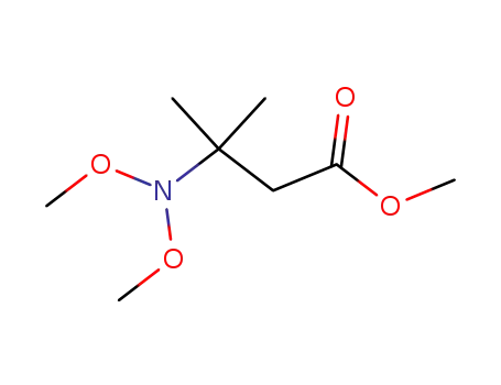 Molecular Structure of 70569-71-0 (Butanoic acid, 3-(dimethoxyamino)-3-methyl-, methyl ester)
