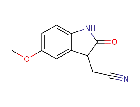 (5-methoxy-2-oxo-2,3-dihydro-1H-indol-3-yl)acetonitrile
