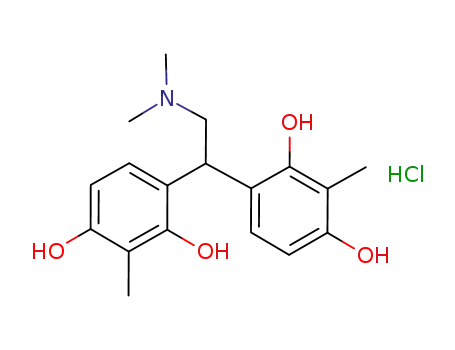 1-amino-2,2-bis(2,4-dihydroxy-3-methylphenyl)-N,N-dimethylethane hydrochloride