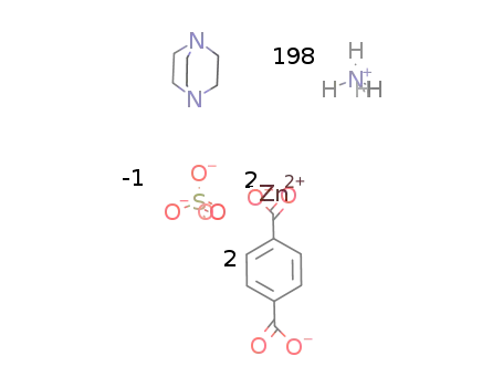 [(zinc)2(terephthalate)2(1,4-diazabicyclo[2.2.2]octane)]*(x)(NH4)2SO4 [Zn2(C6H4(COO)2)2(N2(C2H4)3)]*99(NH4)2SO4, hexagonal