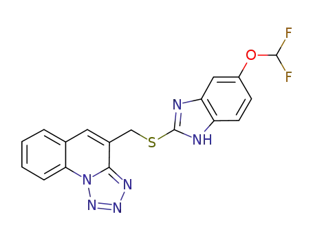 4-((5-(difluoromethoxy)-1H-benzo[d]imidazol-2-ylthio)methyl)tetrazolo[1,5-a]quinoline