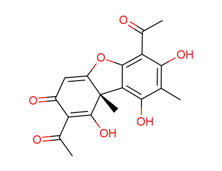 2,6-diacetyl-7,9-dihydroxy-8,9b-dimethyldibenzofurane-1,3(2H,9bH)-dione