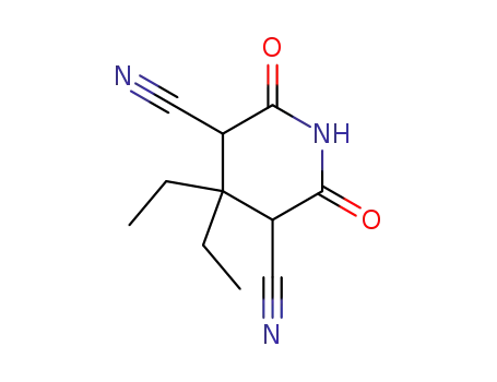 Molecular Structure of 80721-13-7 (4,4-diethyl-2,6-dioxopiperidine-3,5-dicarbonitrile)