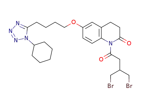 1-(4-Bromo-3-(bromomethyl)butanoyl)-6-(4-(1-cyclohexyl-1H-tetrazol-5-yl)butoxy)-3,4-dihydroquinolin-2(1H)-one