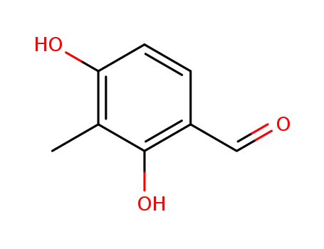 Molecular Structure of 6248-20-0 (2,4-Dihydroxy-3-methylbenzaldehyde)