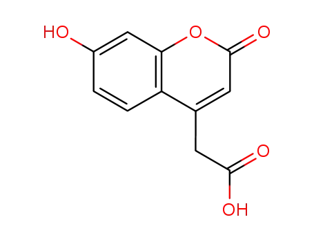 Molecular Structure of 6950-82-9 (7-HYDROXYCOUMARIN-4-ACETIC ACID)