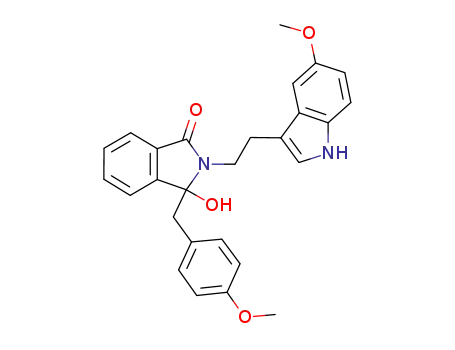 3-hydroxy-2-(2-(5-methoxy-1H-indol-3-yl)ethyl)-3-(4-methoxybenzyl)isoindolin-1-one