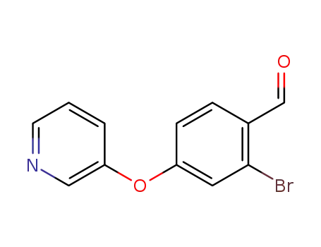 Molecular Structure of 1196474-75-5 (2-bromo-4-(3-pyridinyloxy)benzaldehyde)