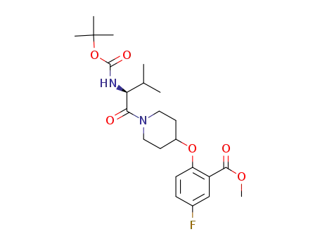 methyl 2-({1-[N-(t-butoxycarbonyl)-L-valyl]piperidin-4-yl}oxy)-5-fluorobenzoate