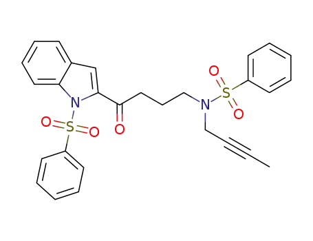 4-((N-but-2-ynyl)phenylsulfonylamido)-1-(1-phenylsulfonylindol-2-yl)butan-1-one