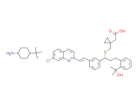 [R-(E)]-1-[[[[3-[2-(7-chloro-2-quinolinyl)ethenyl]phenyl]-3-[2-(1-hydroxy-1-methylethyl)phenyl]propyl]thio]methyl]cyclopropaneacetic acid 4-tert-butylcyclohexylamine salt