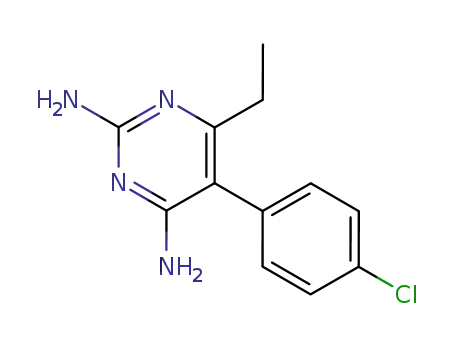 Molecular Structure of 58-14-0 (2,4-Pyrimidinediamine,5-(4-chlorophenyl)-6-ethyl-)