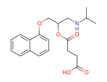 Molecular Structure of 68905-61-3 (4-{[1-(naphthalen-1-yloxy)-3-(propan-2-ylamino)propan-2-yl]oxy}-4-oxobutanoic acid)