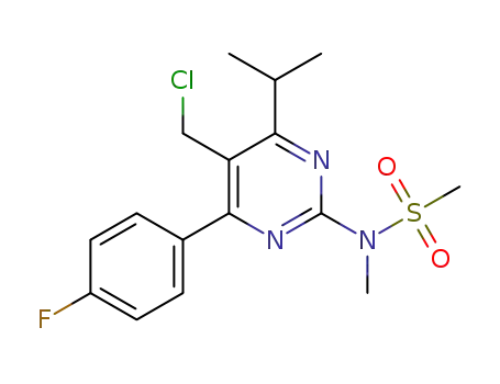 N-[5-chloromethyl-4-(4-fluorophenyl)-6-isopropyl-pyrimidin-2-yl]-N-methyl-methanesulfonamide