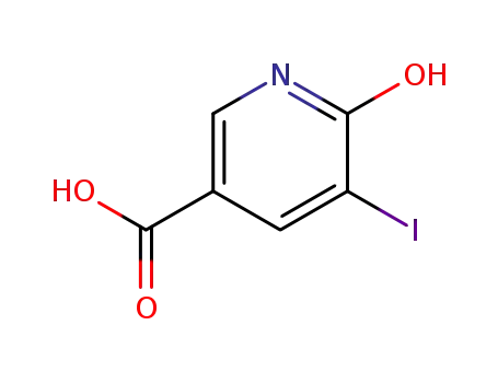 Molecular Structure of 365413-19-0 (5-Iodo-6-oxo-1,6-dihydro-pyridine-3-carboxylic acid)