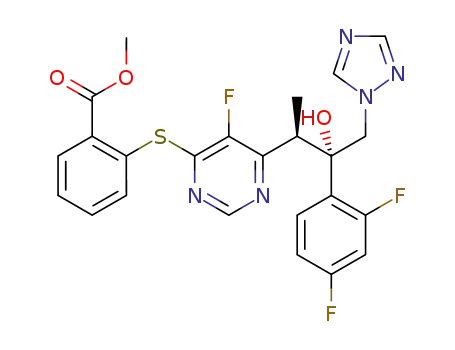 methyl 2-{6-[(1S,2R/1R,2S)-2-(2,4-difluorophenyl)-2-hydroxy-1-methyl-3-[1,2,4]triazol-1-ylpropyl]-5-fluoropyrimidin-4-ylsulfanyl}benzoate