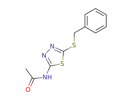 Molecular Structure of 64387-67-3 (2-ACETAMIDO-5-BENZYLTHIO-1 3 4-)