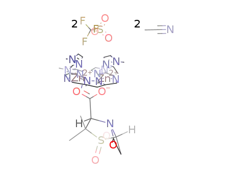 [[3,5-bis[bis-((1-methyl-1H-imidazol-2-yl)-methyl)amine]-1H-pyrazole]Zn2(sulbactam)](CF3SO3)2*2CH3CN