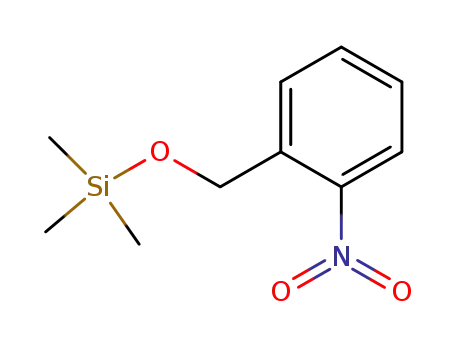 Molecular Structure of 62673-13-6 (Silane, trimethyl[(2-nitrophenyl)methoxy]-)