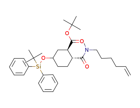 (1R,2R,4R)-5-(tert-butyl-diphenyl-silanyloxy)-2-(hex-5-enyl-methyl-carbamoyl)-cyclohexanecarboxylic acid tert-butyl ester