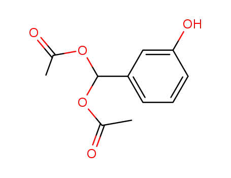 Molecular Structure of 465527-81-5 (Methanediol, (3-hydroxyphenyl)-, diacetate)