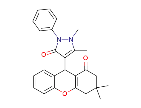 4-(3,3-dimethyl-1-oxo-2,3,4,9-tetrahydro-1H-xanthen-9-yl)-1,5-dimethyl-2-phenyl-1H-pyrazol-3(2H)-one