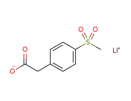Molecular Structure of 1421227-96-4 (lithiuM 2-(4-(Methylsulfonyl)phenyl)acetate)