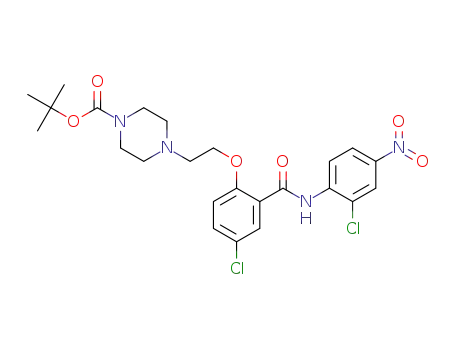 4-{2-[4-chloro-2-(2-chloro-4-nitro-phenylcarbamoyl)-phenoxy]-ethyl}-piperazine-1-carboxylic acid tert-butyl ester