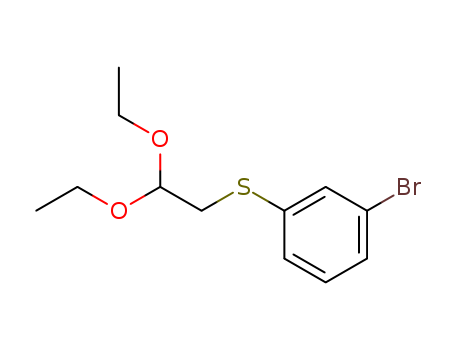 Molecular Structure of 17347-29-4 (Benzene, 1-bromo-3-[(2,2-diethoxyethyl)thio]-)