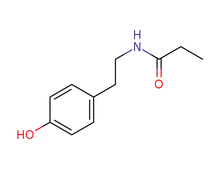 Molecular Structure of 60394-18-5 (Propanamide, N-[2-(4-hydroxyphenyl)ethyl]-)