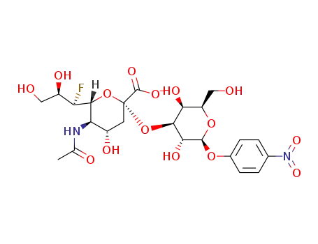4-nitrophenyl O-(7-fluoro-5-acetamido-3,5,7-trideoxy-D-glycero-α-D-galacto-2-nonulopyranosylonic acid)-(2→3)-O-β-D-galactopyranoside